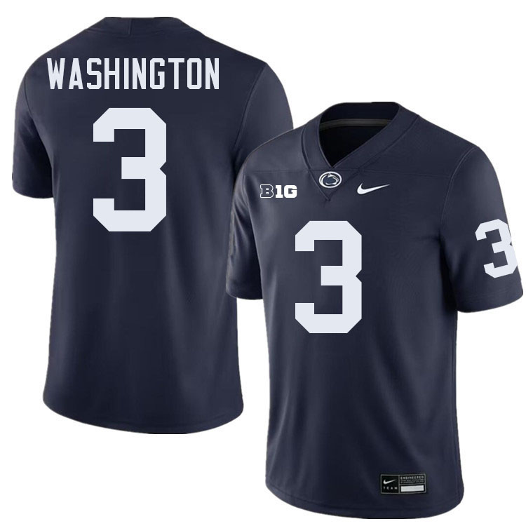 Parker Washington Penn State Jersey,PSU Nittany Lions #3 Parker Washington Football Uniforms-Navy